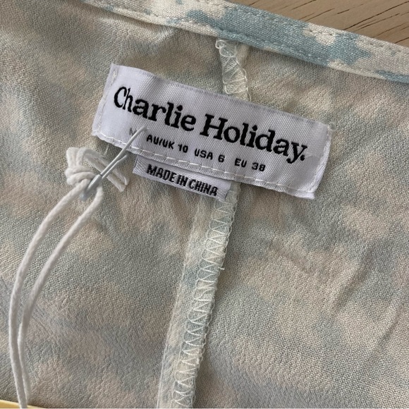 NWT Charlie Holiday Floral Corset Like Blouse Top Women’s Size 6 - Picture 11 of 11